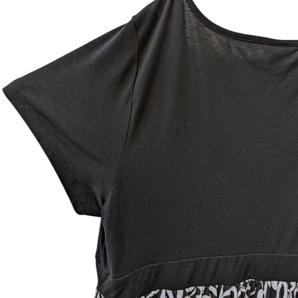 Torrid Love Script Scoop Neck Cap Sleeve Monochrome Skater Summer PlusDress (4) - Picture 5 of 7